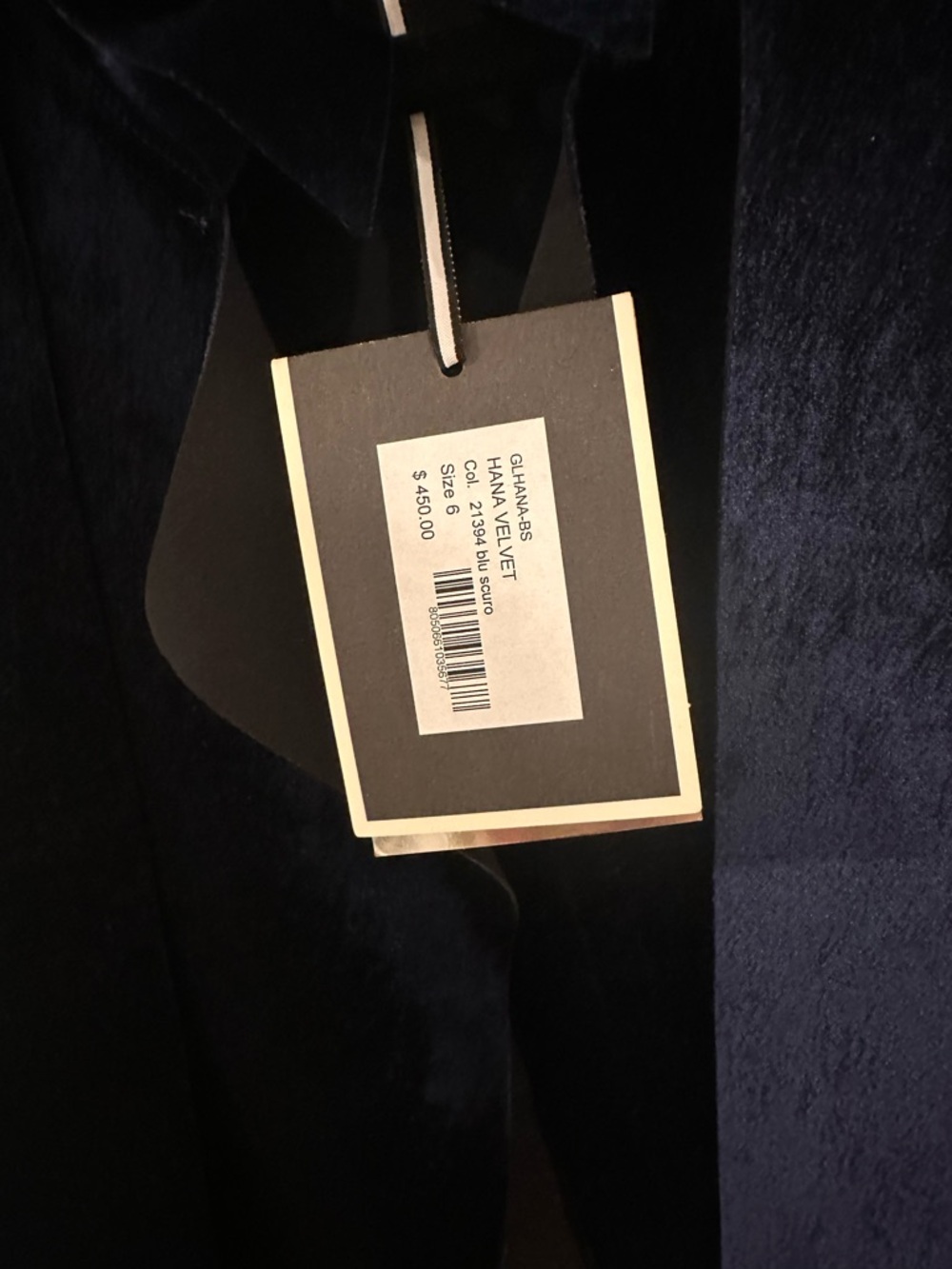 Chiara Boni Velvet Sleeveless Duster in Navy - Picture 3 of 4
